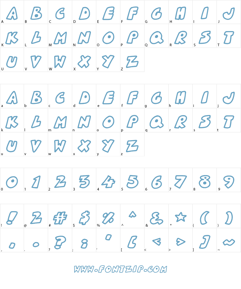 Planetoid X Font Character